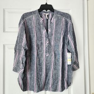 Laundry by Shelli Segal Linen Blend Top - Medium